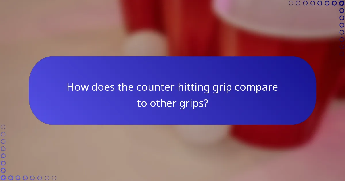 How does the counter-hitting grip compare to other grips?