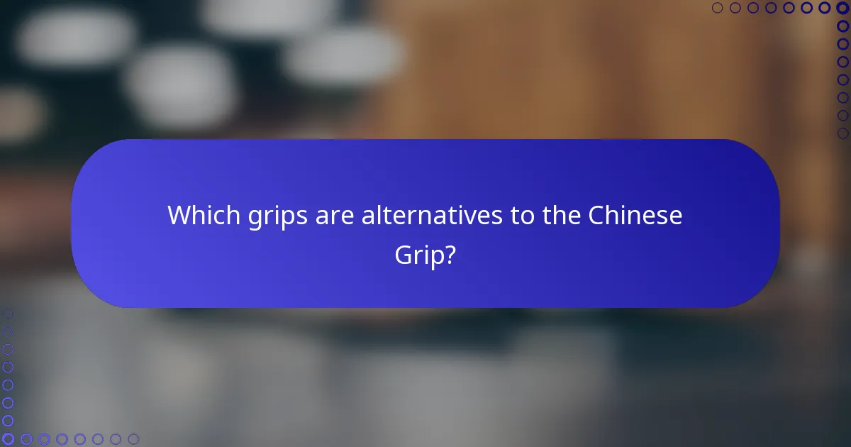 Which grips are alternatives to the Chinese Grip?